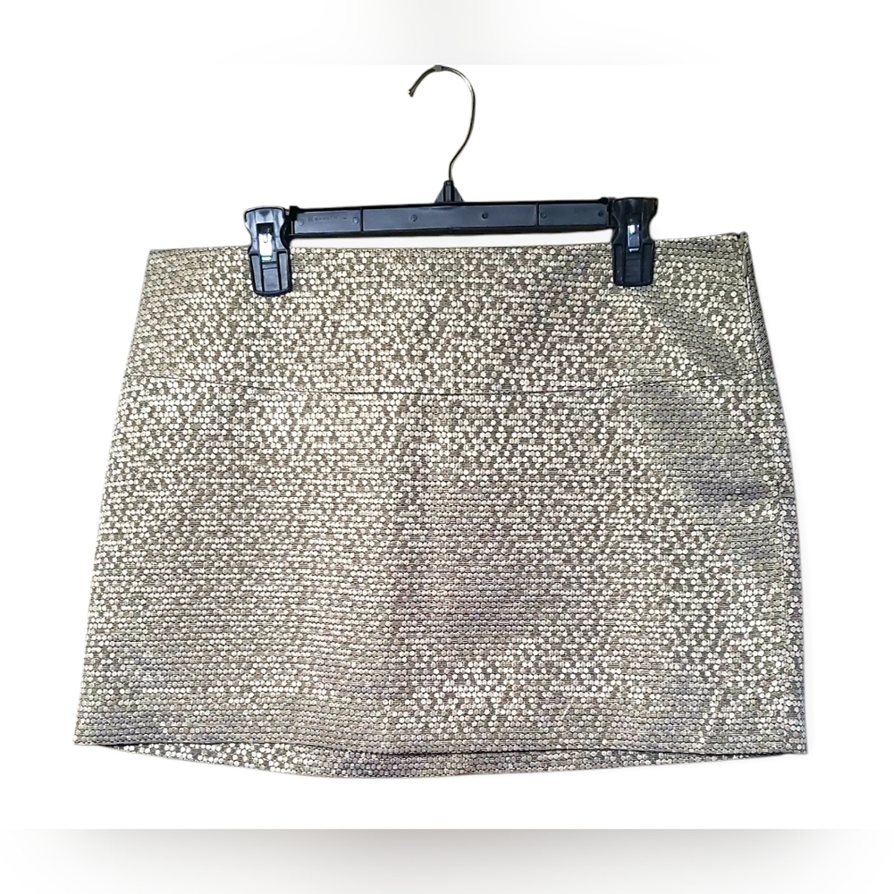 Express Golden Mini Skirt - Picture 3 of 7